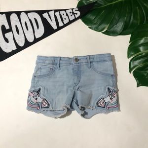 H&M Unicorn Jean Shorts, 8-9Y